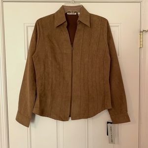 Rebecca Malone Camel Faux Suede Shirt/Jacket S